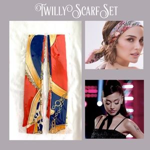 Handbag Skinny Scarf Set 3/$20